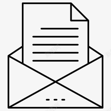 商务邮件电子邮件阅读收到的邮件图标图标