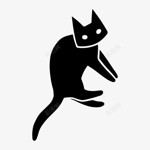 懒散黑猫躺着图标svg_新图网 https://ixintu.com 懒散 摆姿势 放松 躺着 黑猫
