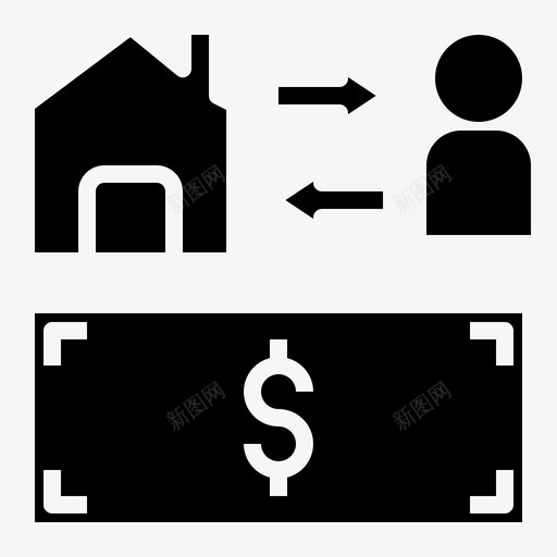 按揭贷款代理商业图标svg_新图网 https://ixintu.com 代理 商业 房地产 房屋 按揭贷款