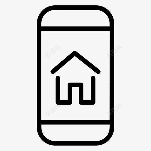 智能手机应用程序通讯图标svg_新图网 https://ixintu.com 25个 主页 图标 屏幕 应用程序 手机 智能 线路 设备 通讯