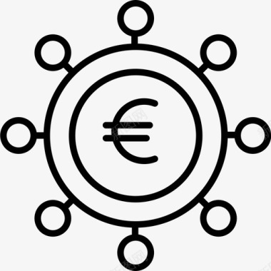 欧元商业355直系图标图标