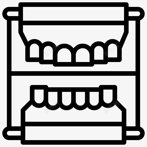 模具牙科56线性图标svg_新图网 https://ixintu.com 模具 牙科 线性