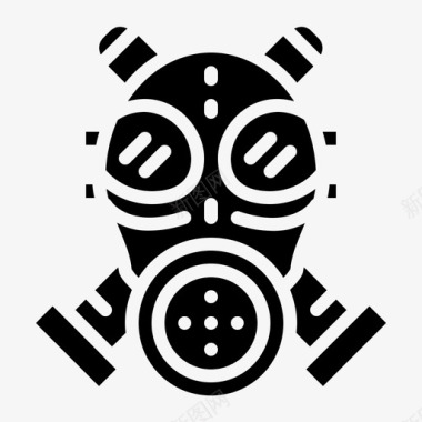 防毒面具辐射战争图标图标
