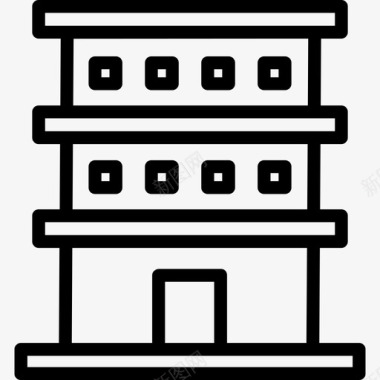 酒店60号楼直线型图标图标