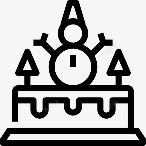 圣诞节面包房蛋糕图标svg_新图网 https://ixintu.com 圣诞节 甜点 蛋糕 面包房 食物