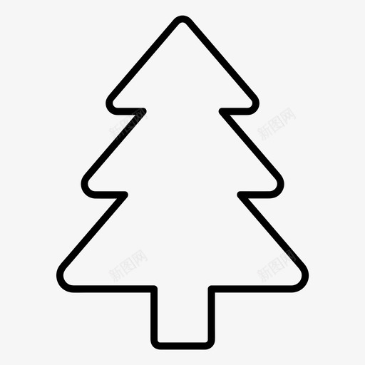 树圣诞自然图标svg_新图网 https://ixintu.com 冬天 图标 圣诞 圣诞节 基本 尺寸 所有 自然