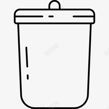 垃圾桶坩埚玻璃图标图标