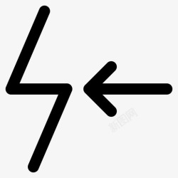 闪电放款应用闪光箭头输入应用程序充电图标高清图片