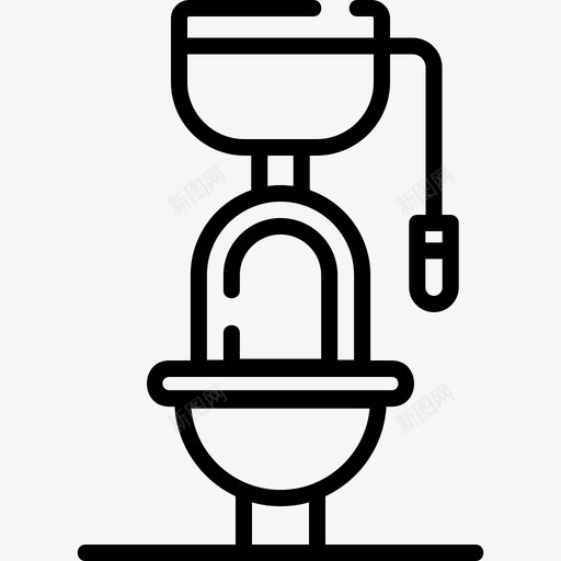 卫生间水管工33线性图标svg_新图网 https://ixintu.com 卫生间 水管 管工 线性