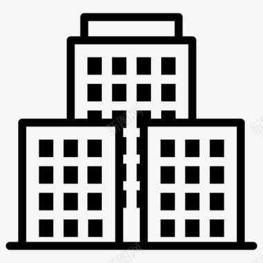 市政厅建筑市政厅城市住宅图标图标