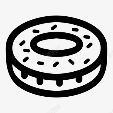 甜甜圈面包房蛋糕图标图标