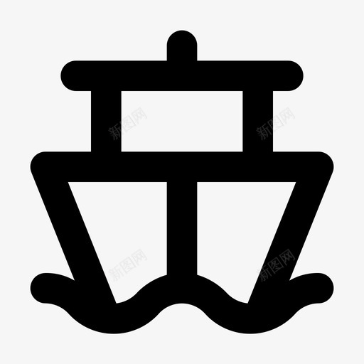 运输船商船图标svg_新图网 https://ixintu.com 24r 商船 大纲 旅行 运输