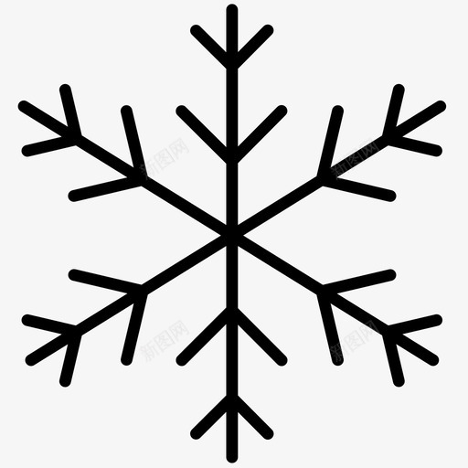 雪季节雪花图标svg_新图网 https://ixintu.com 冬天 天气 季节 雪花