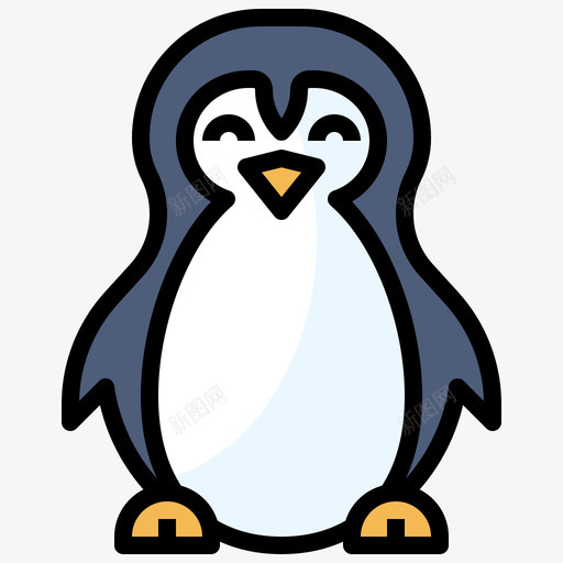 企鹅动物36线形颜色图标svg_新图网 https://ixintu.com 企鹅 动物 线形 颜色