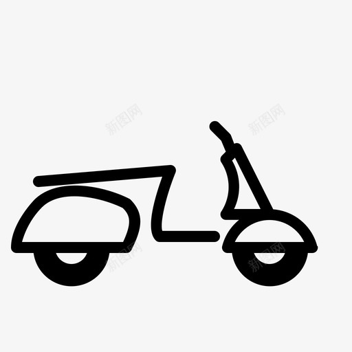 vespa摩托车摩托车交通工具图标svg_新图网 https://ixintu.com vespa 交通工具 摩托车 轮廓