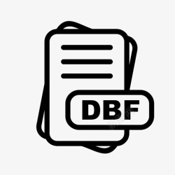 DBF扩展文件扩展名dbf图标高清图片