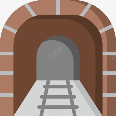 隧道29号铁路平坦图标图标