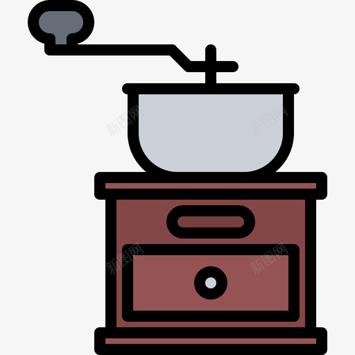咖啡研磨机咖啡71彩色图标svg_新图网 https://ixintu.com 咖啡 彩色 研磨机