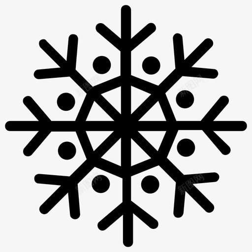 雪花圣诞雪花新年雪花图标svg_新图网 https://ixintu.com 图标 圣诞 字形 新年 设计 雪花