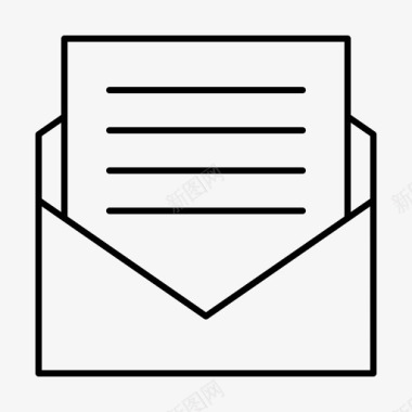 打开邮件通信计算机邮件图标图标