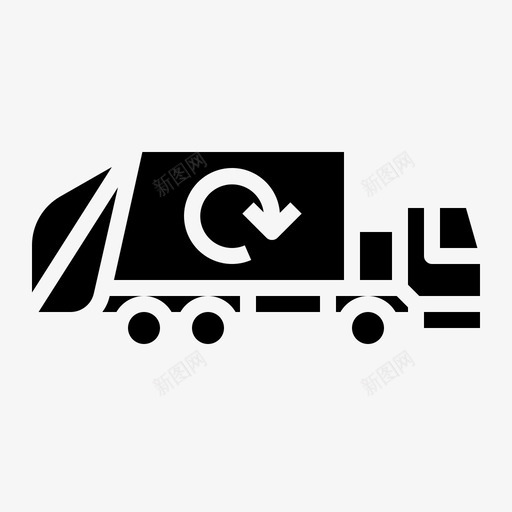 回收车生态垃圾图标svg_新图网 https://ixintu.com 回收 固体 垃圾 废物 生态