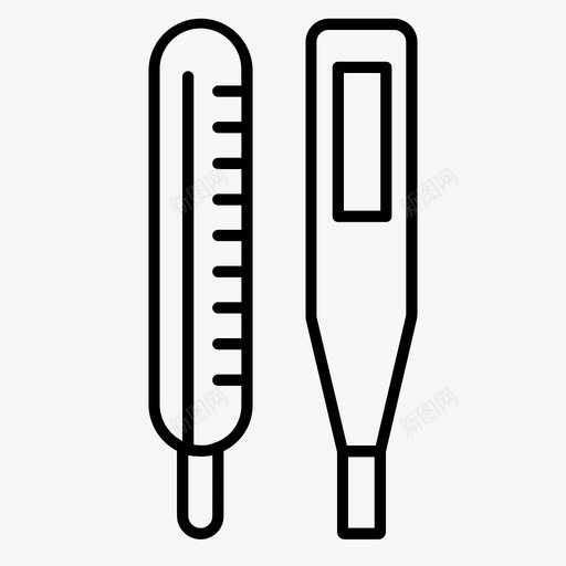 温度计设备实验室图标svg_新图网 https://ixintu.com 实验室 测量 温度 温度计 设备