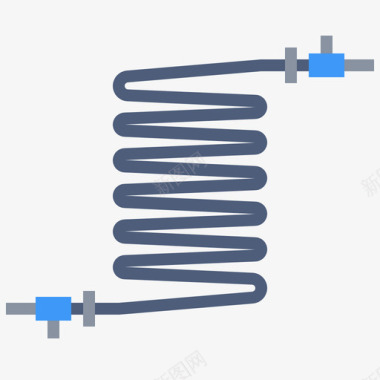 线圈电子元件1扁平图标图标