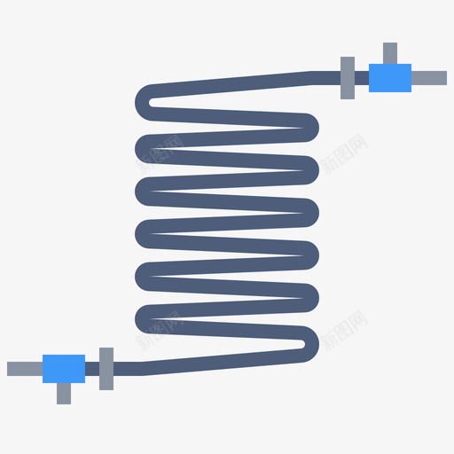 线圈电子元件1扁平图标svg_新图网 https://ixintu.com 扁平 电子元件 电子元件图 线圈