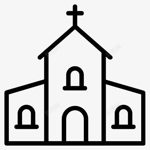 教堂宫廷堡垒图标svg_新图网 https://ixintu.com 坟墓 堡垒 宫廷 教堂 空置
