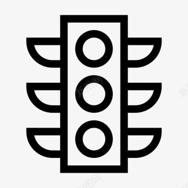 红绿灯建筑图标图标
