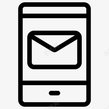 手机邮件电子邮件信封图标图标