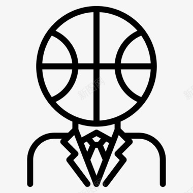 篮球篮球47直线图标图标