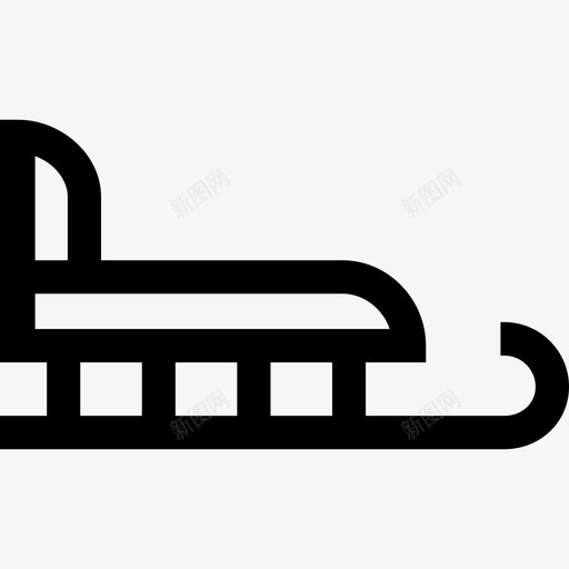 雪橇北极23直线型图标svg_新图网 https://ixintu.com 北极 直线 线型 雪橇