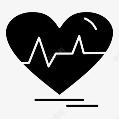 心脏心电图心跳脉搏图标图标