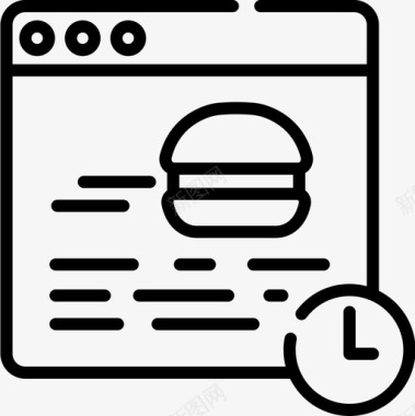 汉堡送餐43直系图标图标