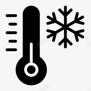 温度寒冷雪花图标图标