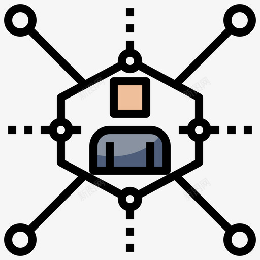 病毒式影响营销7线性颜色图标svg_新图网 https://ixintu.com 影响 病毒 线性 营销 颜色