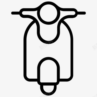 滑板车自行车个人自行车图标图标