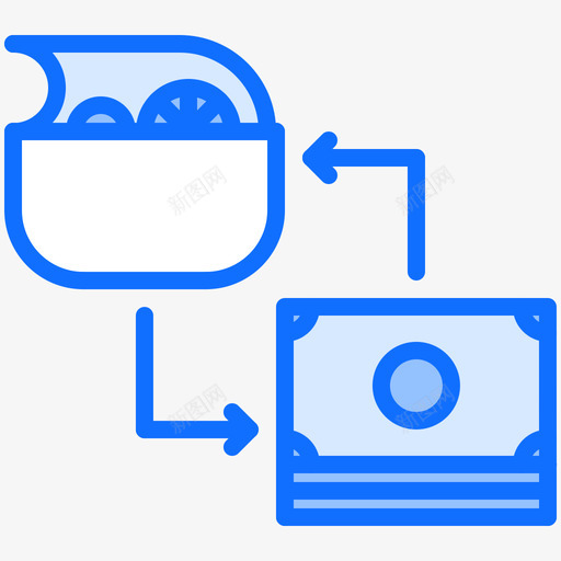 钱节食7蓝色图标svg_新图网 https://ixintu.com 节食 蓝色 钱节食