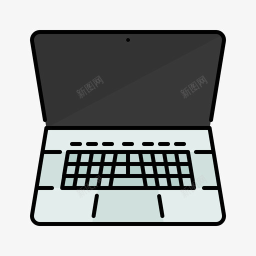 Macbook苹果产品1线性颜色图标svg_新图网 https://ixintu.com 产品 产品线 线性 苹果 颜色