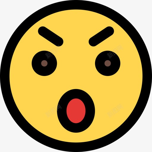 愤怒笑脸和人1线性颜色图标svg_新图网 https://ixintu.com 愤怒 笑脸 线性 颜色
