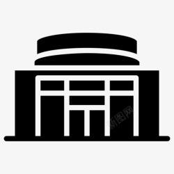 社区中心社区中心建筑市政厅市民中心图标高清图片