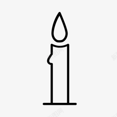 蜡烛火灯图标图标
