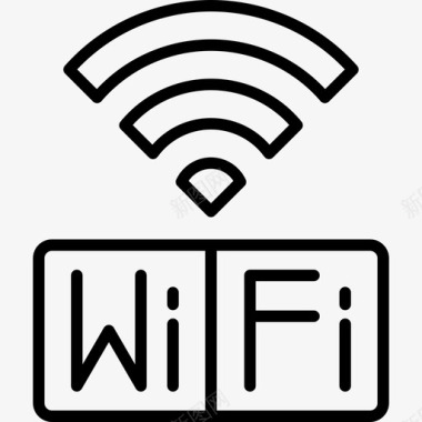 Wifi餐厅131线性图标图标