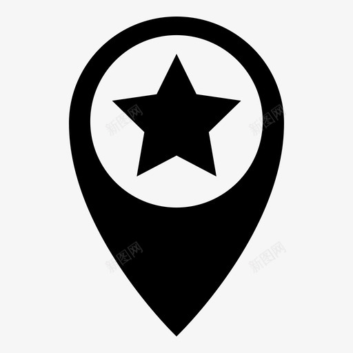 定位地图定位地点图标svg_新图网 https://ixintu.com 地图 地点 定位 星星