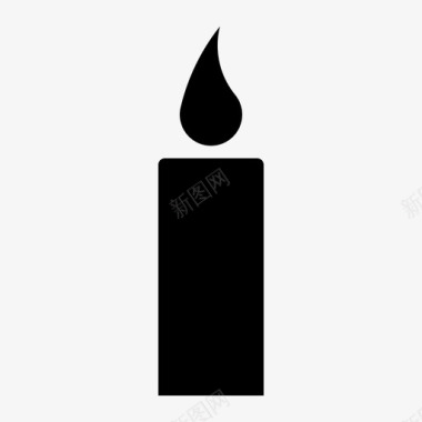 蜡烛生日燃烧图标图标