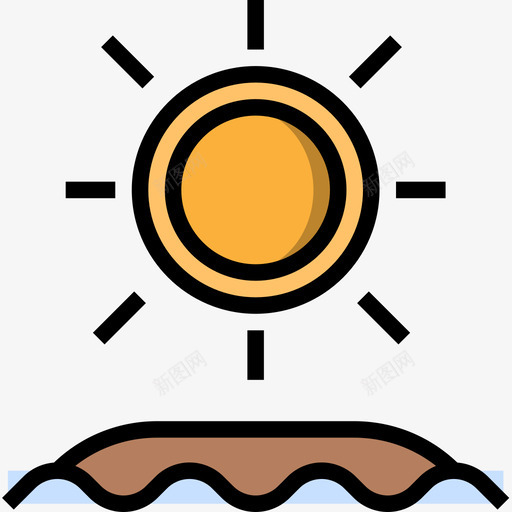 气象学夏季63线性颜色图标svg_新图网 https://ixintu.com 夏季 气象学 线性 颜色