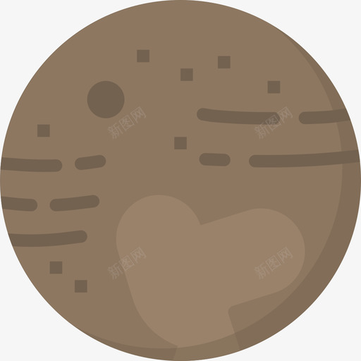 冥王星空间126平坦图标svg_新图网 https://ixintu.com 冥王星 平坦 空间