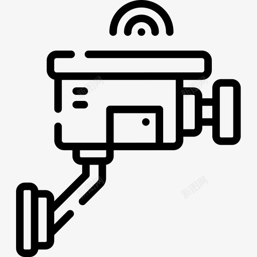 闭路电视智能家居50线性图标svg_新图网 https://ixintu.com 智能家居 线性 闭路电视