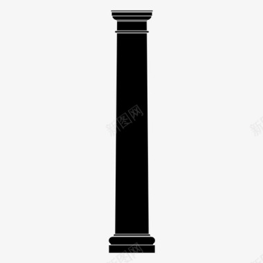 多立克柱建筑古典图标图标